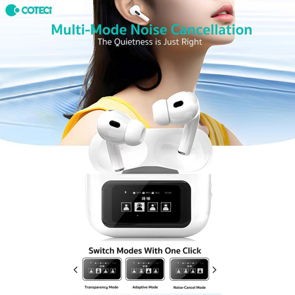 Bluetooth slusalice Coteci MS-028 AI bele - 222497