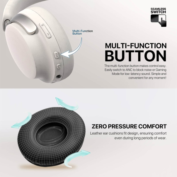 Bluetooth slušalice Fantech GO Flow WH07A crne - G621917