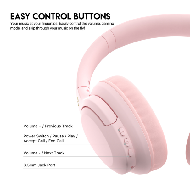 Bluetooth slusalice Fantech GO Vibe WH05 pink - 213453