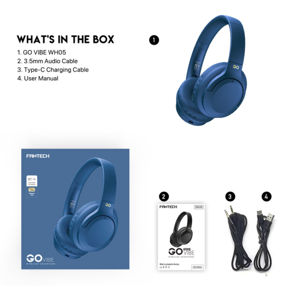 Bluetooth slušalice Fantech GO Vibe WH05 plave - G213452