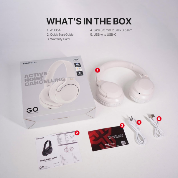 Bluetooth slušalice Fantech GO Vibe WH05A crne - G220823