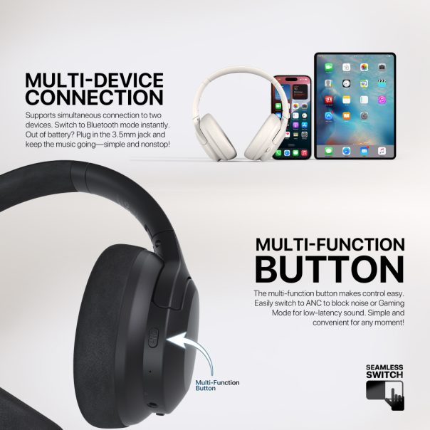 Bluetooth slušalice Fantech GO Vibe WH05A crne - 220823