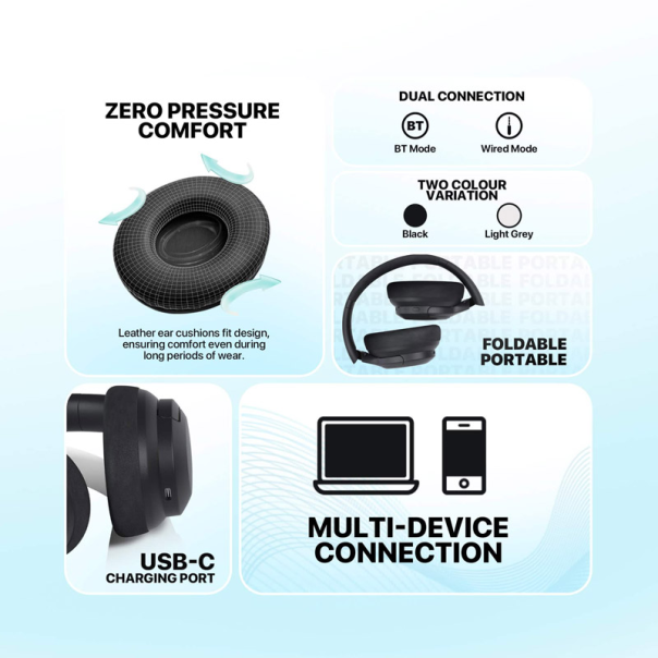Bluetooth slušalice Fantech GO Vibe WH05A sive - G220824