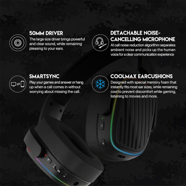 Bluetooth slušalice Fantech WHG02 Harmony crne - G217308