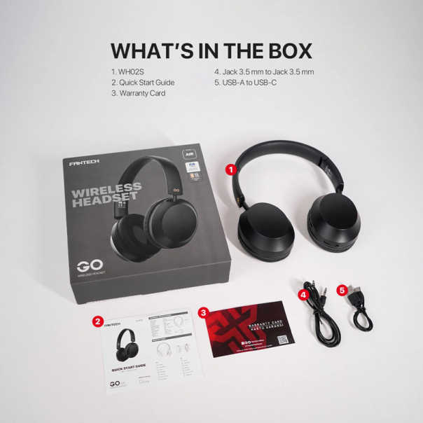 Bluetooth slušalice Fantech WHG02S Go Air crne - G220822