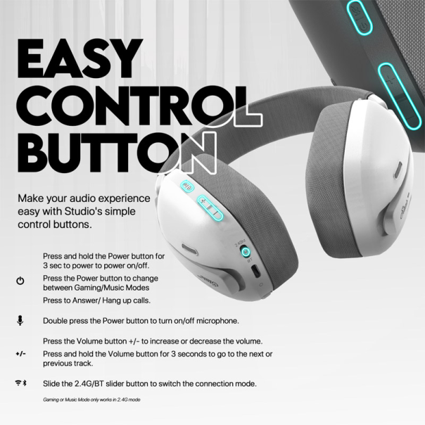 Bluetooth slušalice Fantech WHG03 Studio Pro sive - G216768