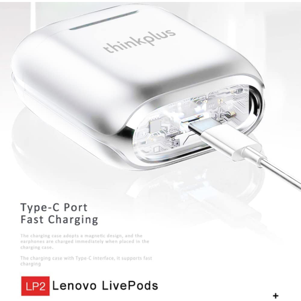Bluetooth slusalice Lenovo LP2 Airpods bele - 94724