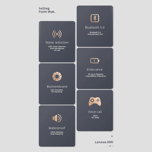 Bluetooth slusalice Lenovo LP2 Airpods bele - 94724