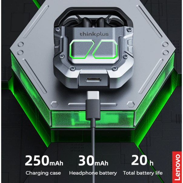 Bluetooth slušalice Lenovo thinkplus LivePods XT81 Gaming crne - 058390