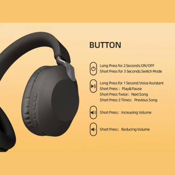 Bluetooth slušalice MS-B2 sa mikrofonom crne - 056987