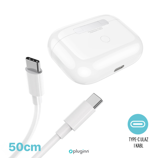 Bluetooth slušalice Pluginn Airbuds Plus bele - 221126