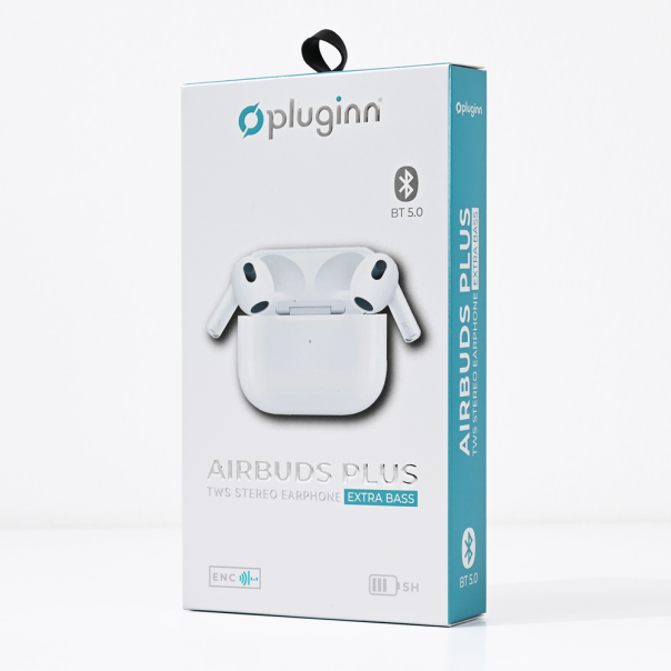 Bluetooth slušalice Pluginn Airbuds Plus bele - 221126