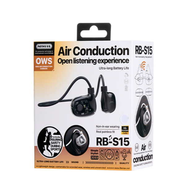 Bluetooth slusalice REMAX RB-S15 crne - 222315