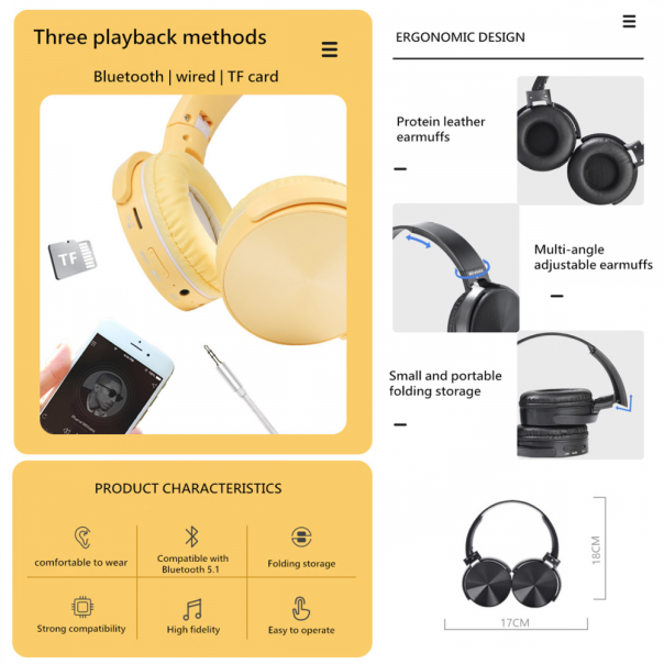 Bluetooth slusalice Sodo MZ-650 bele - 210365