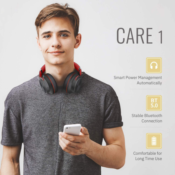 Bluetooth slusalice DOQAUS VOUGE 5 crvene - 207840