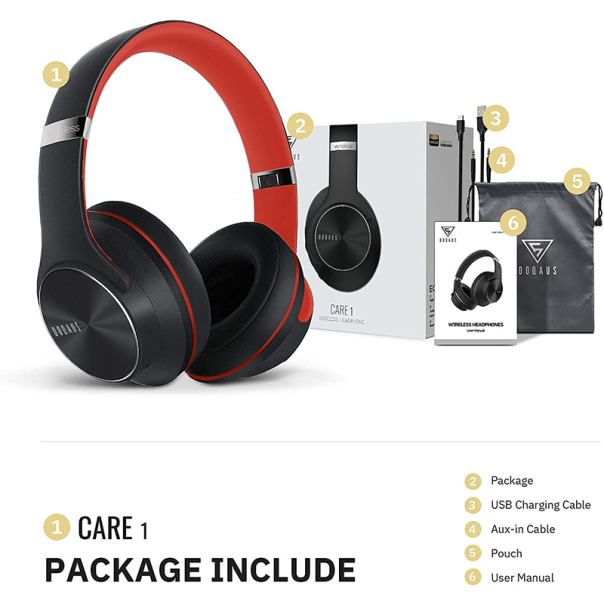 Bluetooth slusalice DOQAUS VOUGE 5 crvene - 207840