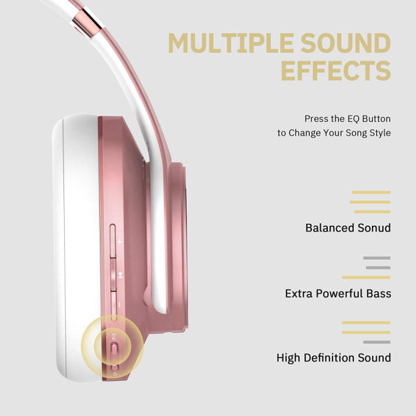 Bluetooth slusalice DOQAUS VOUGE 5 roze - 207841