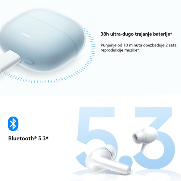 XIAOMI Bluetooth Slušalice Redmi Buds 6 Lite, bela - BHR8655GL