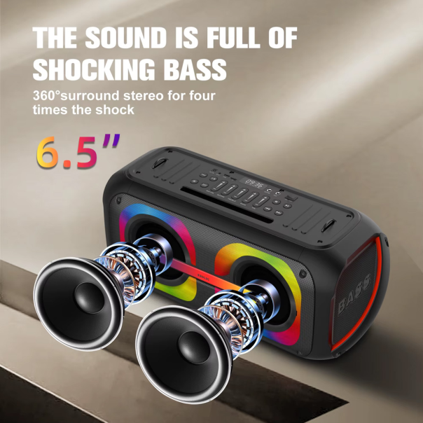 Bluetooth zvučnik BKK-B67 2x60W crni - 224068-1-1