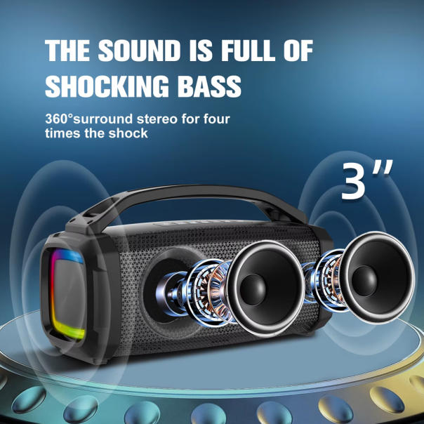 Bluetooth zvučnik BKK-B90 2x20W crni - 224069-1