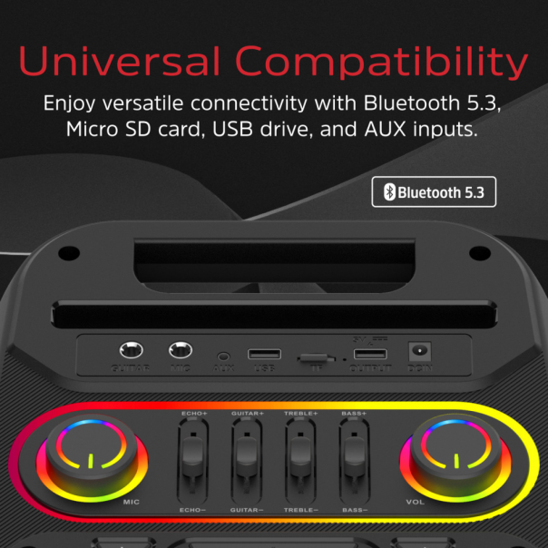 Bluetooth zvučnik BKK-K6505D 120W crni - 224072-1