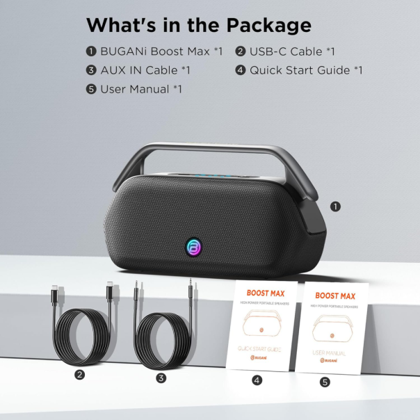 Bluetooth zvučnik BUGANi Boost Max BS12302 crni - 217292