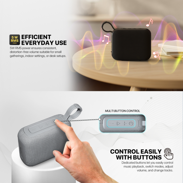 Bluetooth zvučnik Fantech BS153 NeraBox sivi - 224127