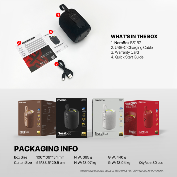 Bluetooth zvučnik Fantech BS157 NeraBox braon - 224131