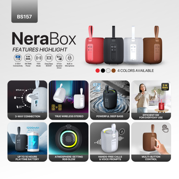 Bluetooth zvučnik Fantech BS157 NeraBox sivi - 224134