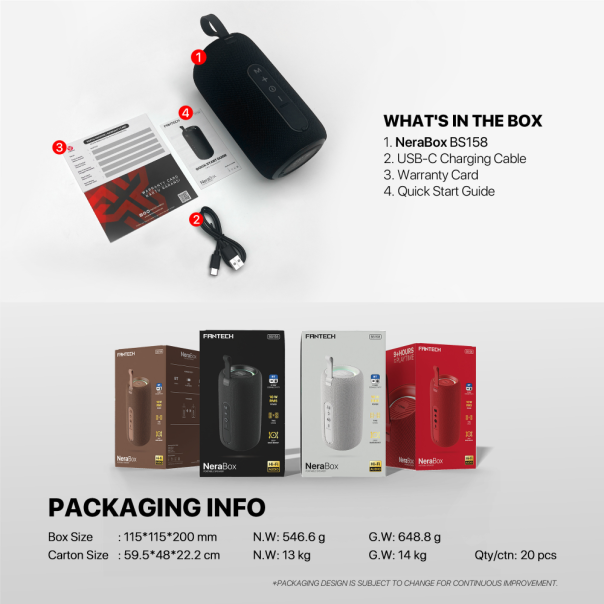 Bluetooth zvučnik Fantech BS158 NeraBox braon - 224135