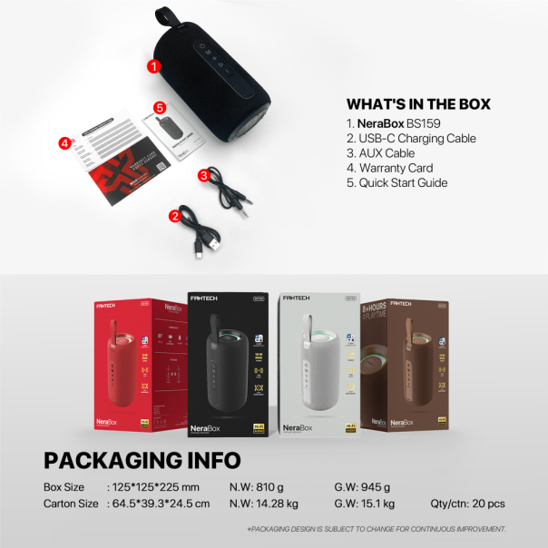 Bluetooth zvučnik Fantech BS159 NeraBox braon - 224139