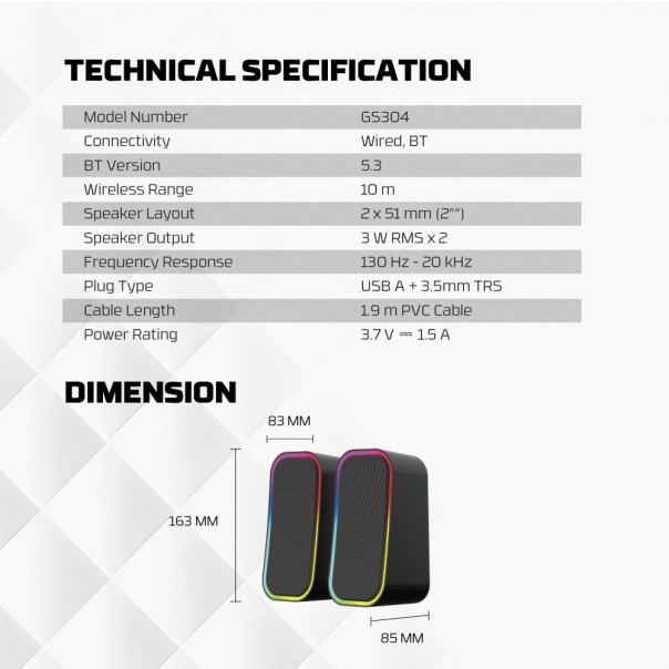 Bluetooth zvucnik Fantech GS304 GROOVE crni - 218377