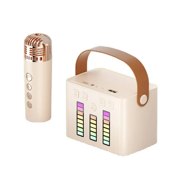 Bluetooth zvučnik karaoke set sa mikrofonom Q-2 beli - 606750