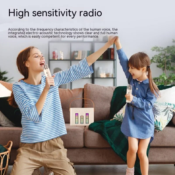 Bluetooth zvučnik karaoke set sa mikrofonom Q-2 roze - 606749