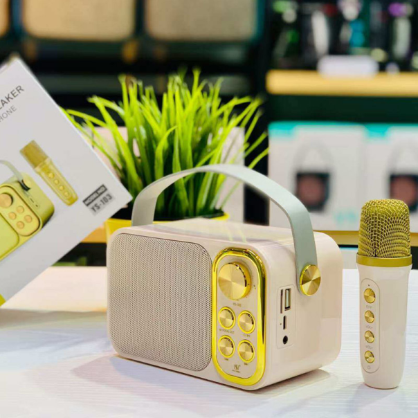 Bluetooth zvučnik karaoke set sa mikrofonom YS-103 roze - 060161-1
