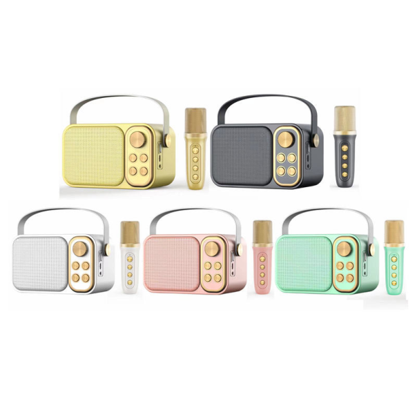 Bluetooth zvučnik karaoke set sa mikrofonom YS-103 roze - 060161-1
