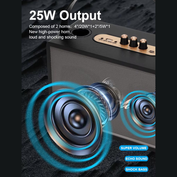 Bluetooth zvučnik Kisonli G107 crno sivi - 221098