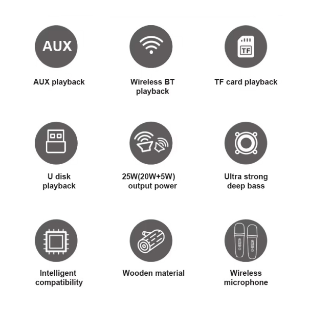 Bluetooth zvučnik Kisonli G107 crno sivi - 221098