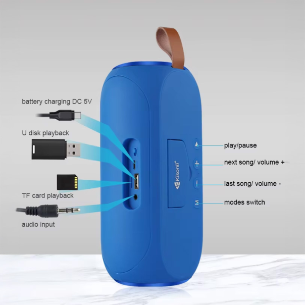 Bluetooth zvučnik Kisonli Q9S crni - 221099