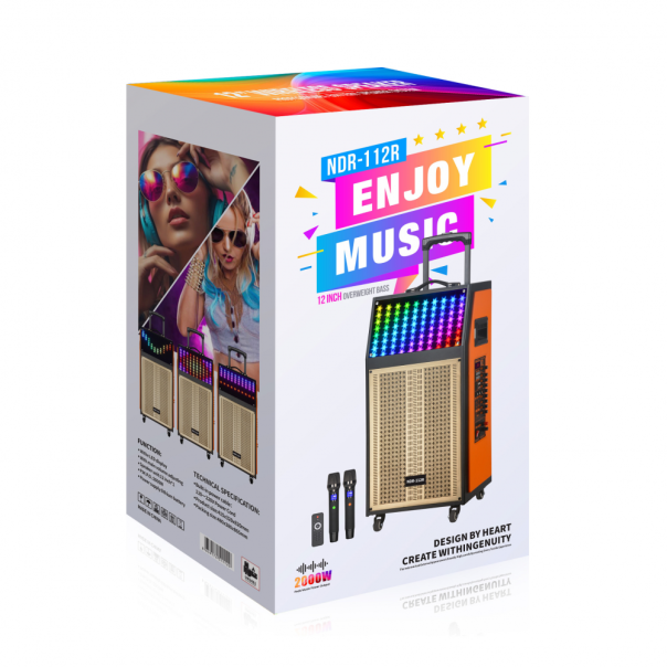 Bluetooth zvučnik NDR-112R 80w narandzasti - 224075