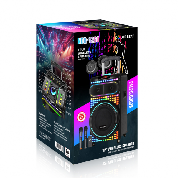 Bluetooth zvučnik NDR-1260 80W crni - 224076