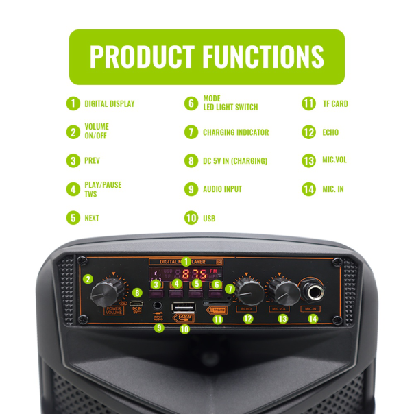 Bluetooth zvucnik NDR-P66 - 207826