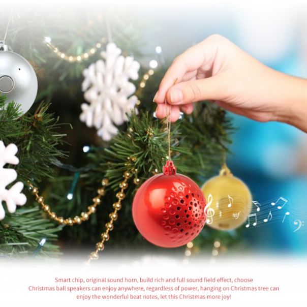 Bluetooth zvucnik novogodisnji ukras crveni - 87815