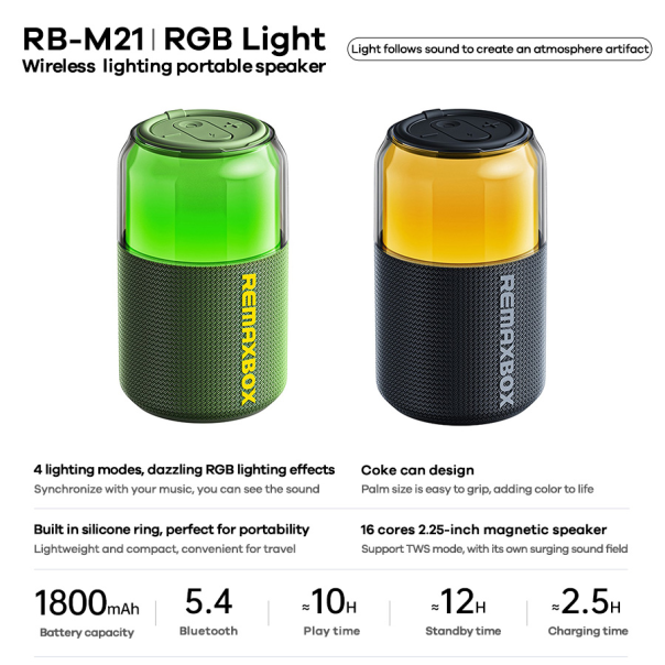 Bluetooth zvučnik REMAX RB-M21 crni - 223870