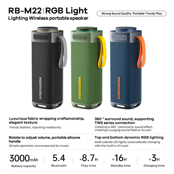 Bluetooth zvučnik REMAX RB-M22 plavi - 223130