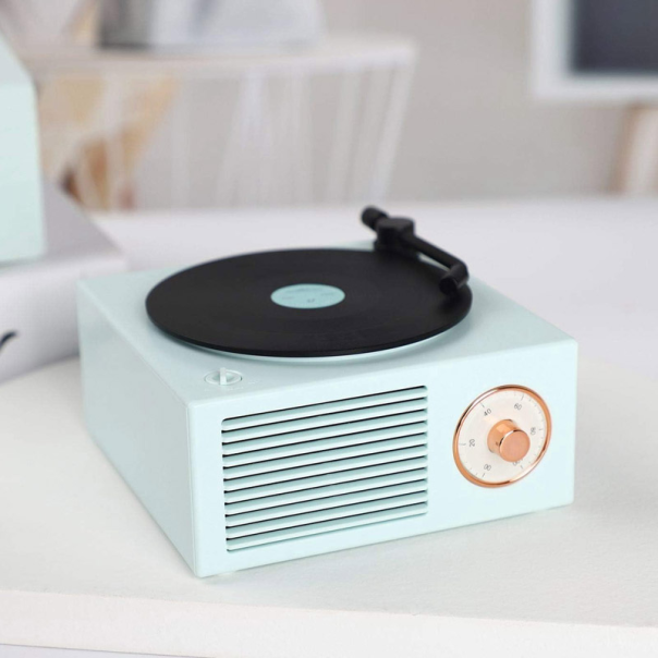 Bluetooth zvučnik Retro Vintage 3D plavi - 605950