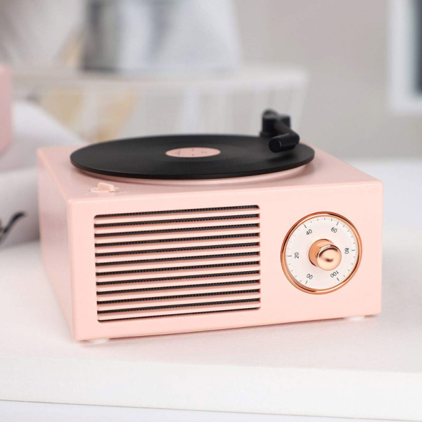 Bluetooth zvučnik Retro Vintage 3D roze - 605952