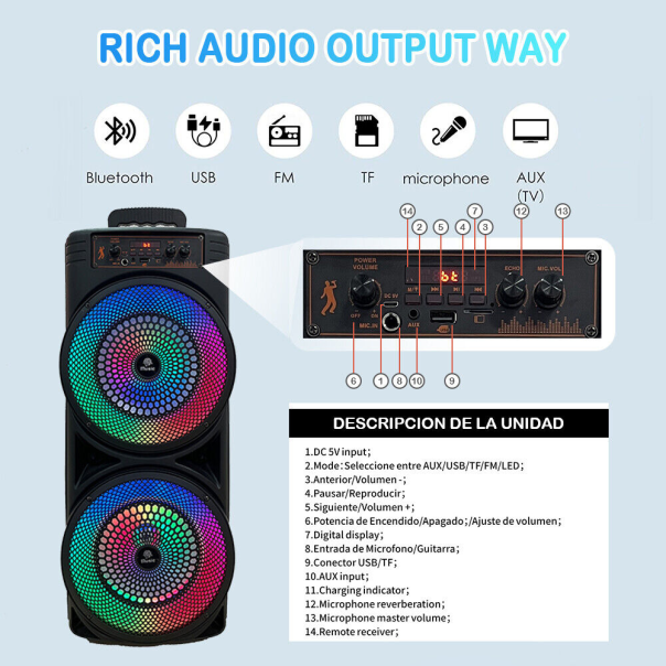 Bluetooth zvucnik TTD-2807 - 209701-1