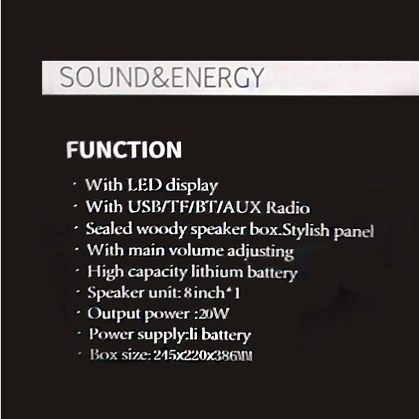 Bluetooth zvucnik TTD-8251 8