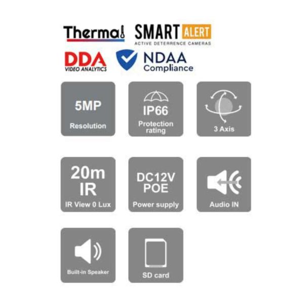 PROVISION Kamera IP Termalna bulet 5mp, IR20m, IP66BMH-THERMAL-3 - BMH-THERMAL-3